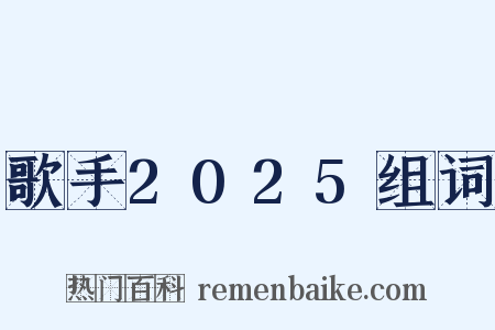 歌手2025组词是什么意思的图片